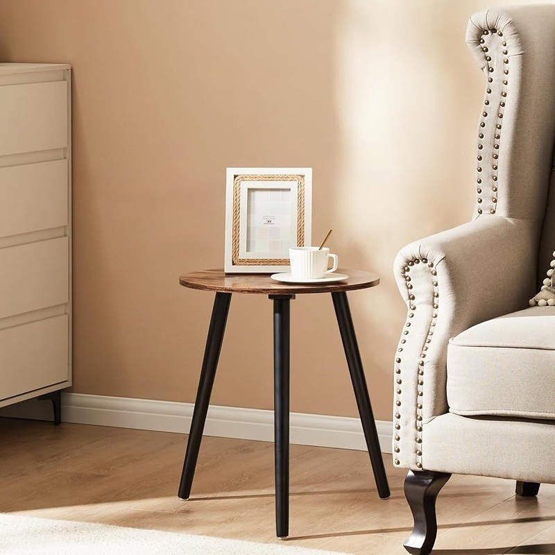 Sturdy Round Side Table Easy Assembly Versatile Lightweight Eco-friendly Design
