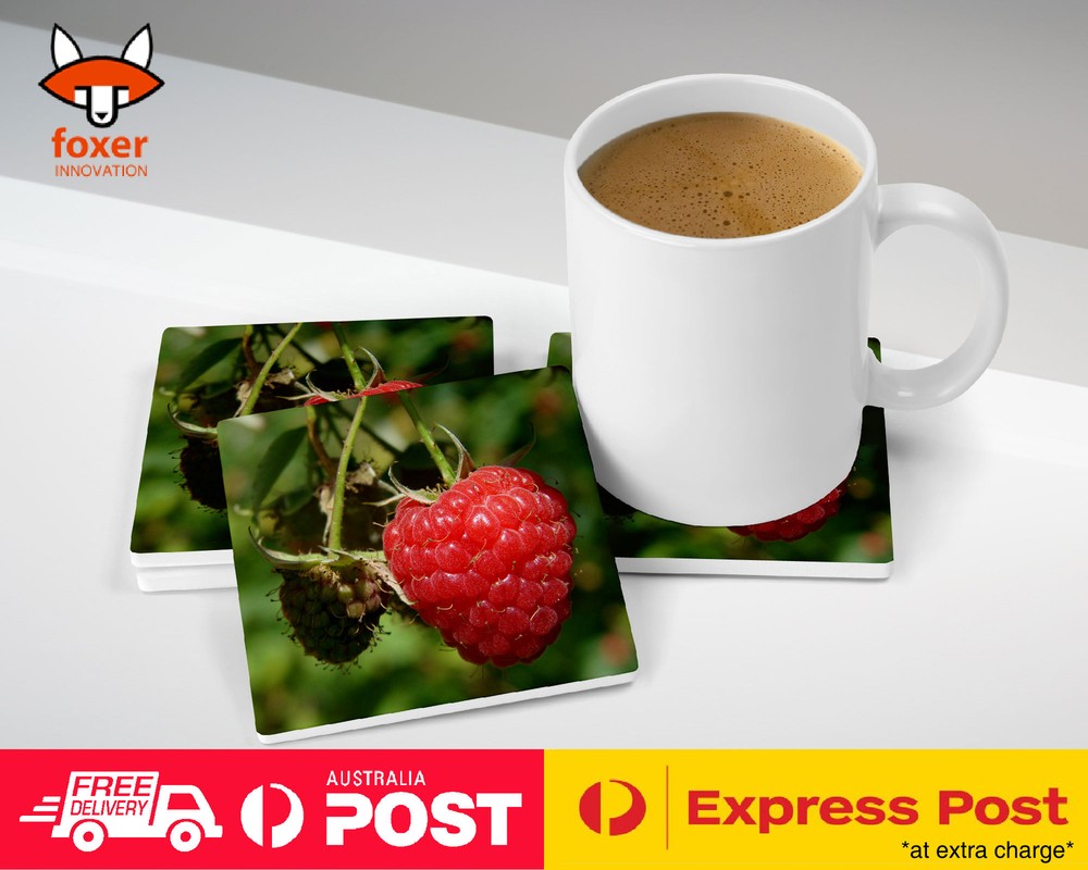COASTER COFFEE DRINKING MAT|HEALTHY RASPBERRY PLANT
