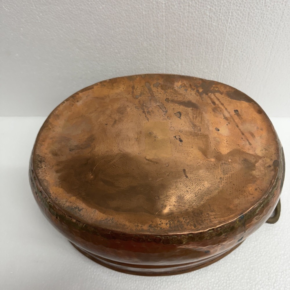 Copper and Brass Bowl With Handles 13