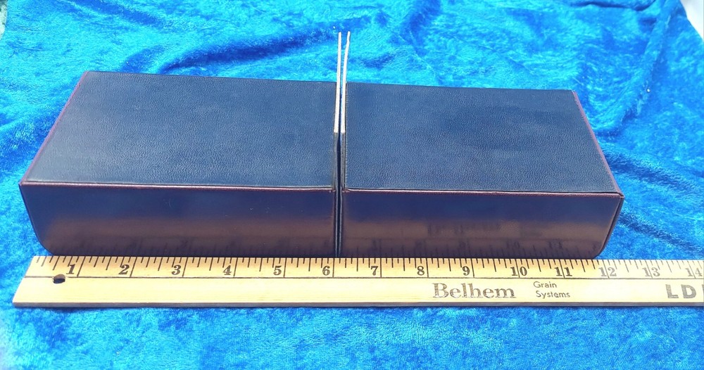 Charles Underwood Hand Glazed Kid Leather Bookends