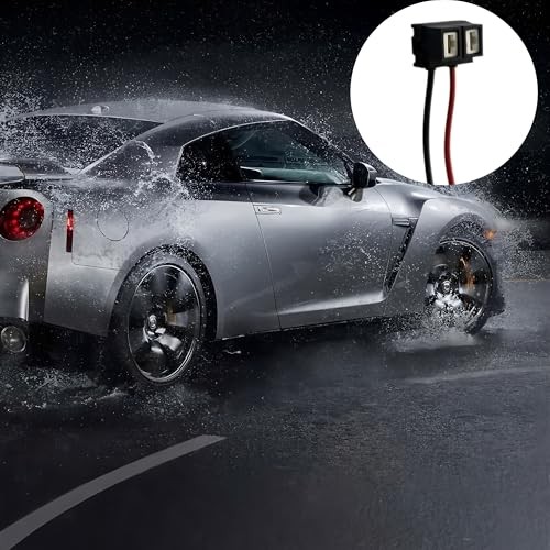 2Pcs H7 Headlight Adapter Socket, Right Angle Ceramic Bulb Plug Connector Black