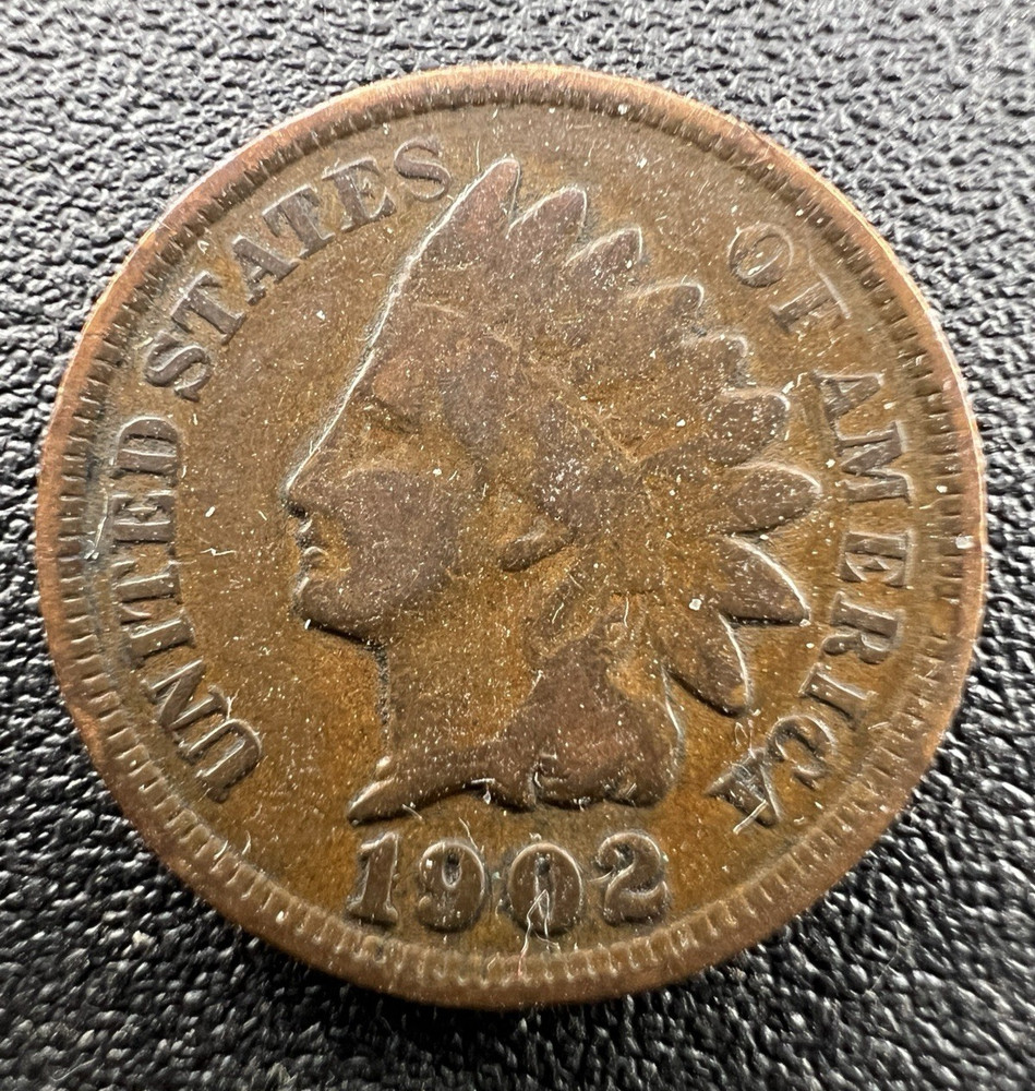 Indian Head One Cent Coin 1902 Very Good