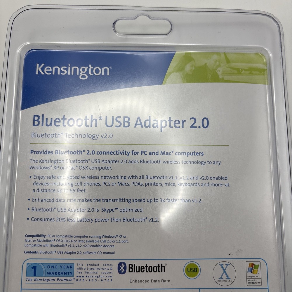 Kinsington Bluetooth USB Adapter 2.0 Brand New