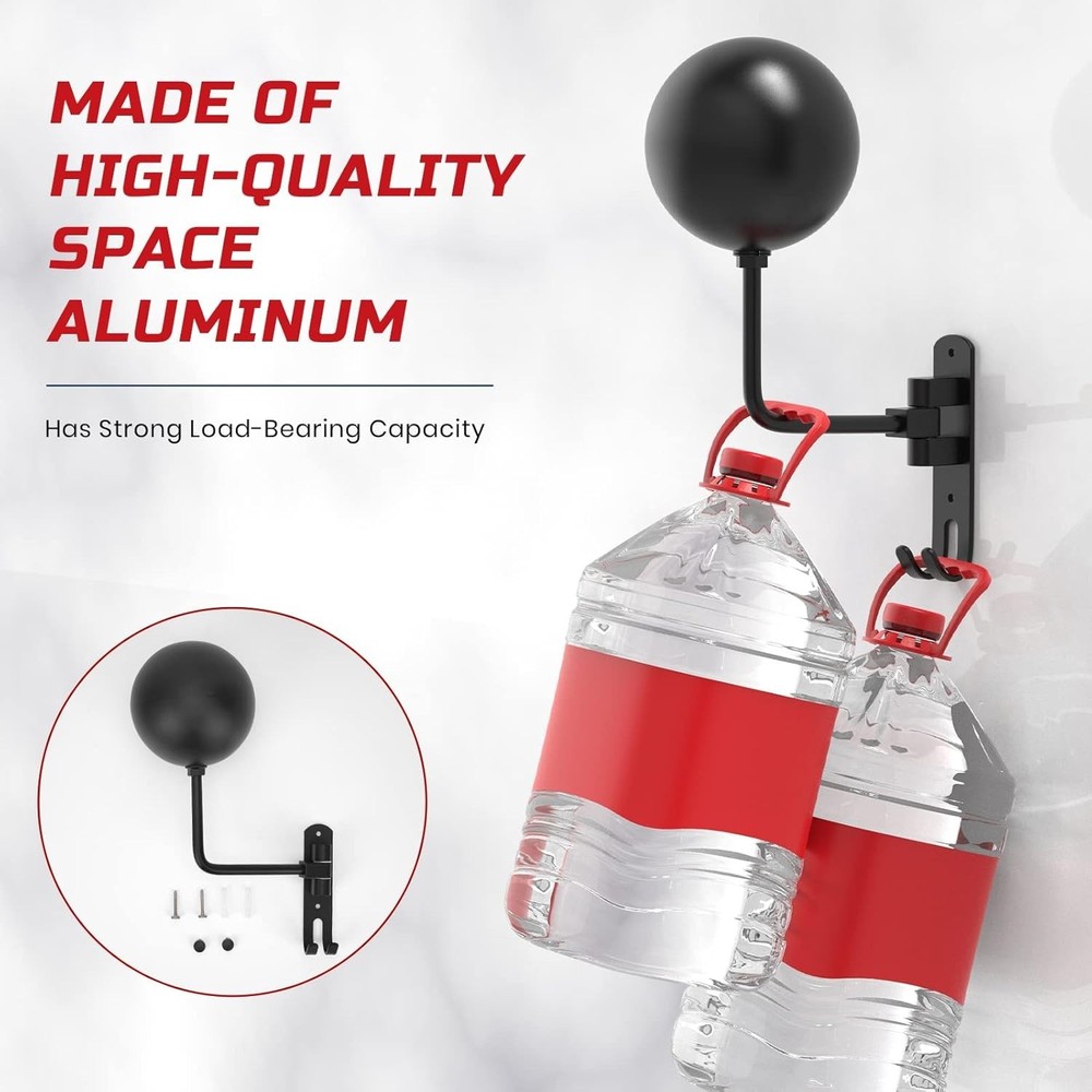 Space-Saving Wall-Mounted Helmet Holder - 180° Rotation for Easy Storage