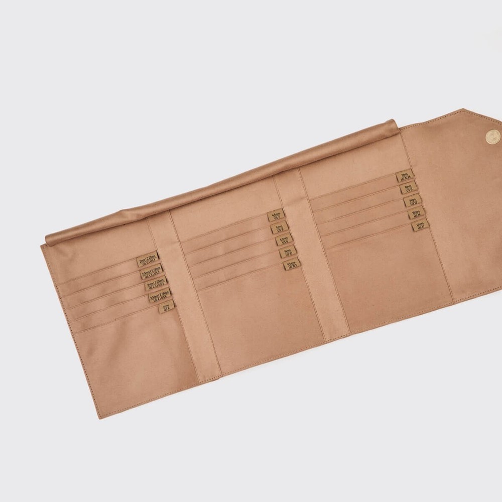 KnitPro Fixed Circular Needle Case- Beige or Black