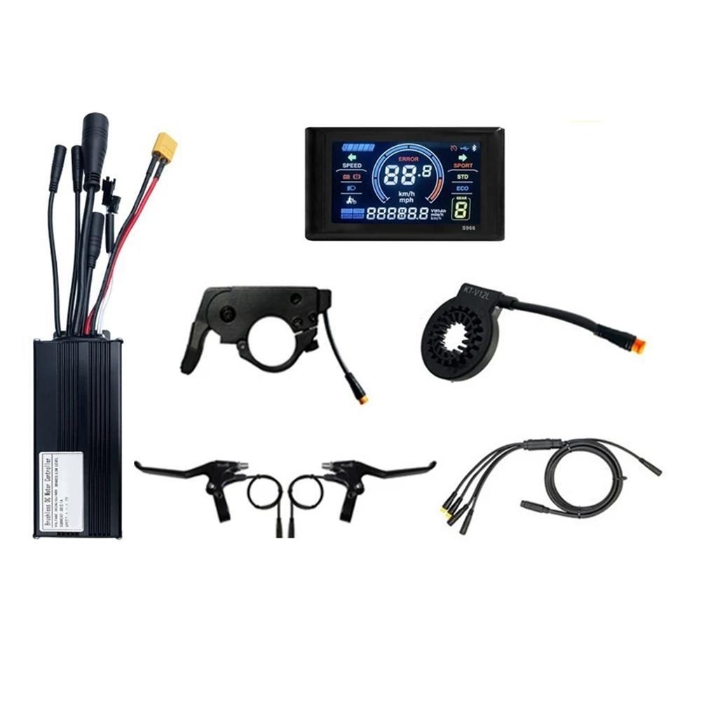 36V/48V 30A 1000W 3mode Ebike Controller+LCD S966 Display+Brake+PAS+Throttle Kit