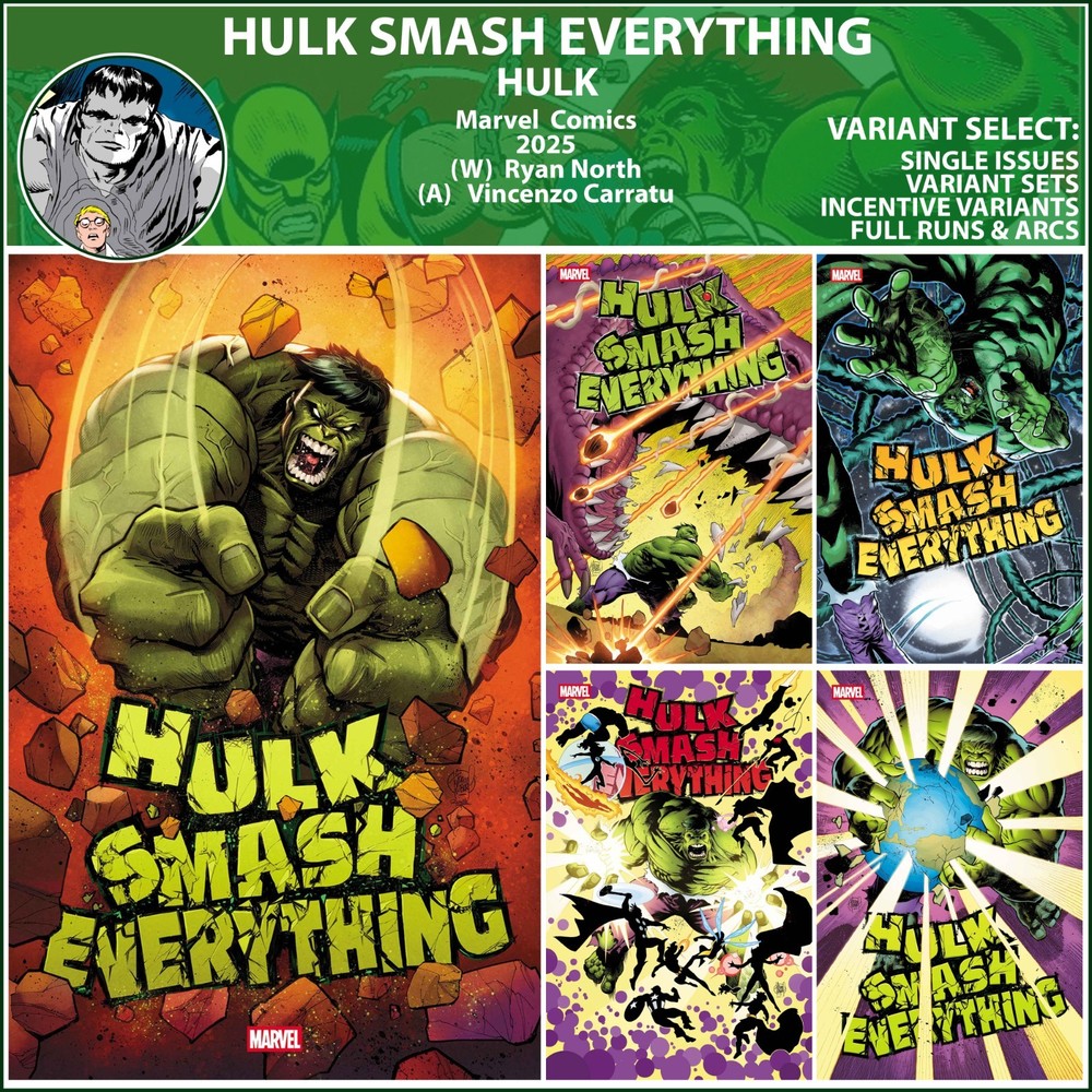 Hulk: Smash Everything (2025) #1 2 3 4 5 Marvel Comics COVER SELECT