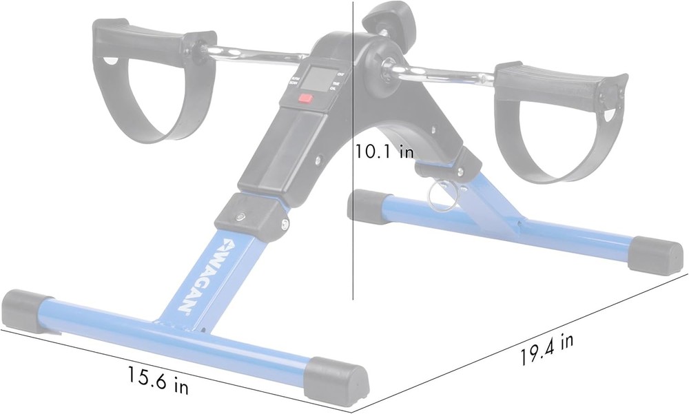 Healthmate Mini Pedal Exerciser Foldable Cycle Adjustable Resistance LCD