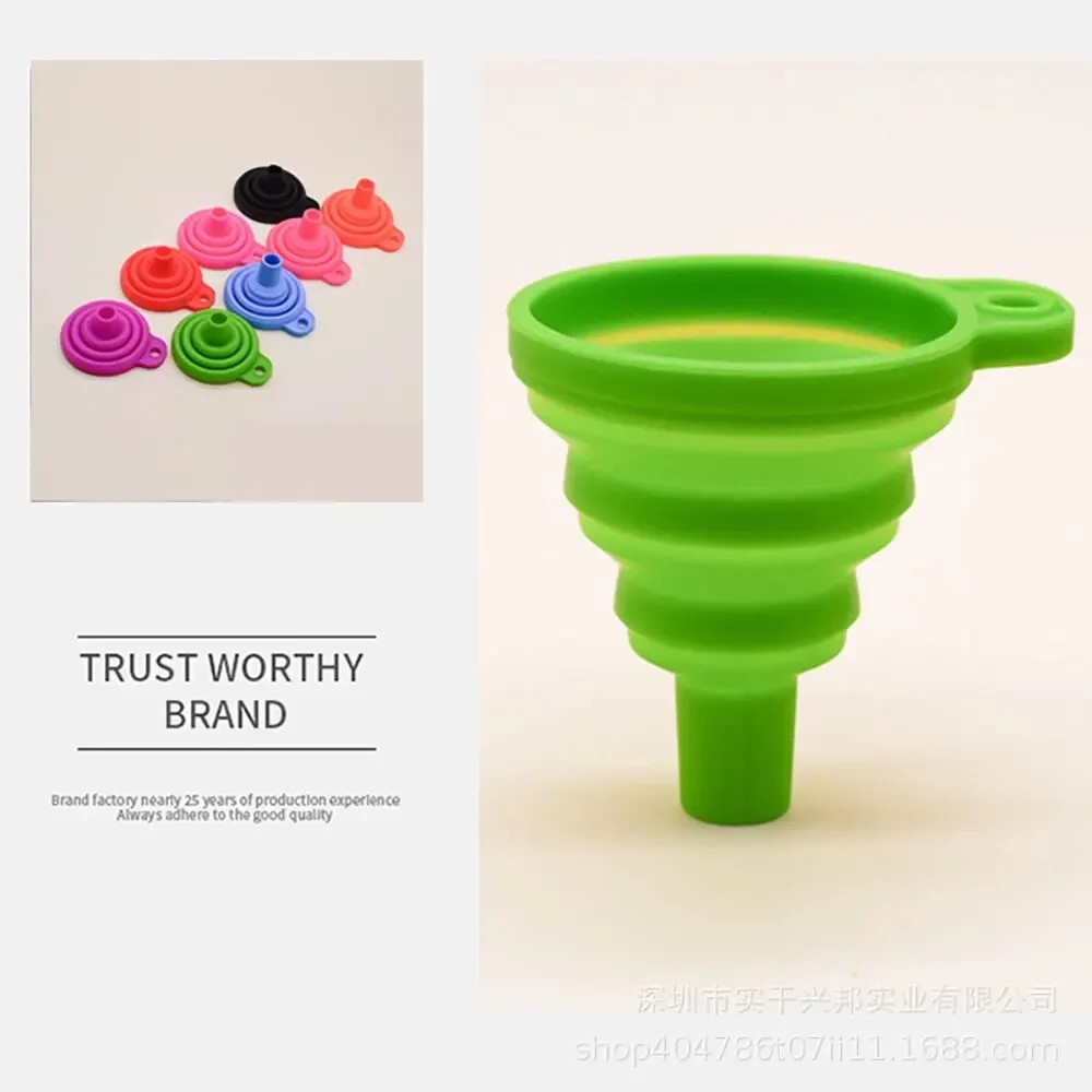 Foldable Silicone Car Funnel Universal Oil Coolant Washer Fluid Tool
