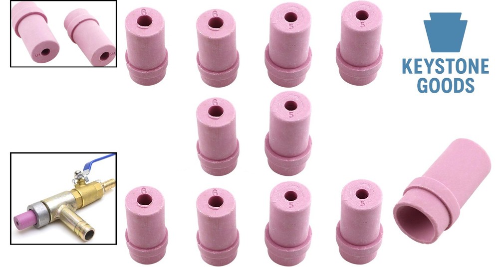 10 Pcs Ceramic Sandblast Tips Set for Pneumatic Blasting