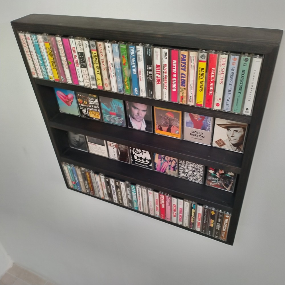 Wooden Cassette Storage Display Rack 120