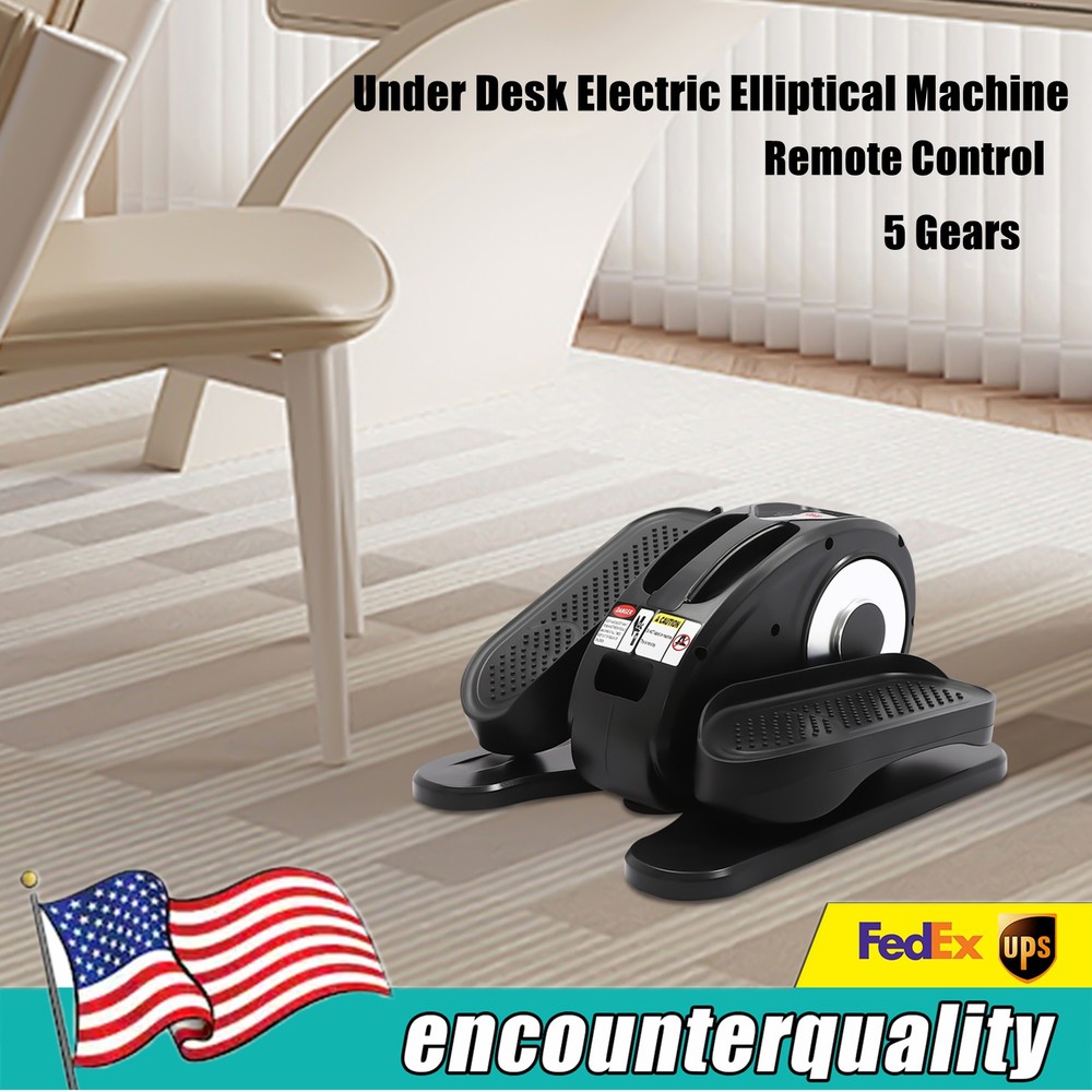 Under Desk Electric Elliptical Machine Pedal Leg Exerciser With Remote Control