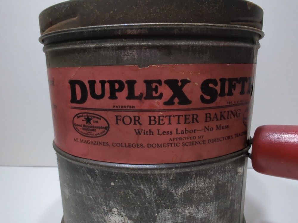 ✨VINTAGE✨ 1920's Duplex Sifter Lable RED HANDLE 5 cup