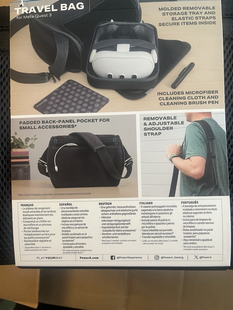 Powers Meta Quest Travel Carrying Case for Oculus Quest VR Headset Storage Bag