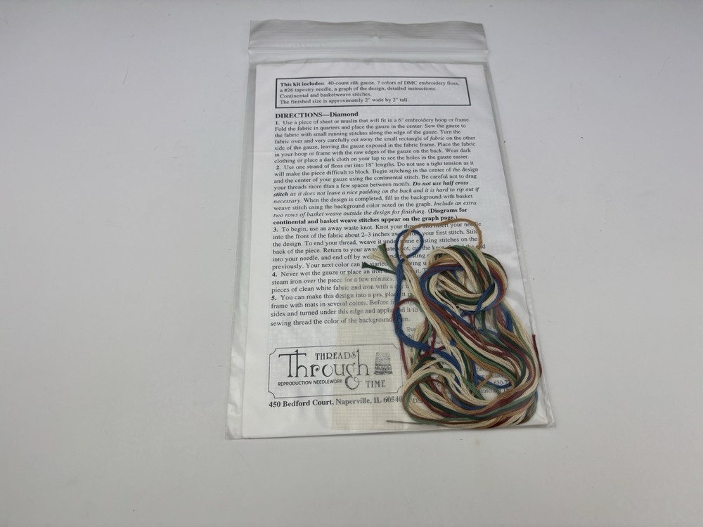 Threads Through Time The Diamond Sampler Needlepoint Pattern Kit 6S
