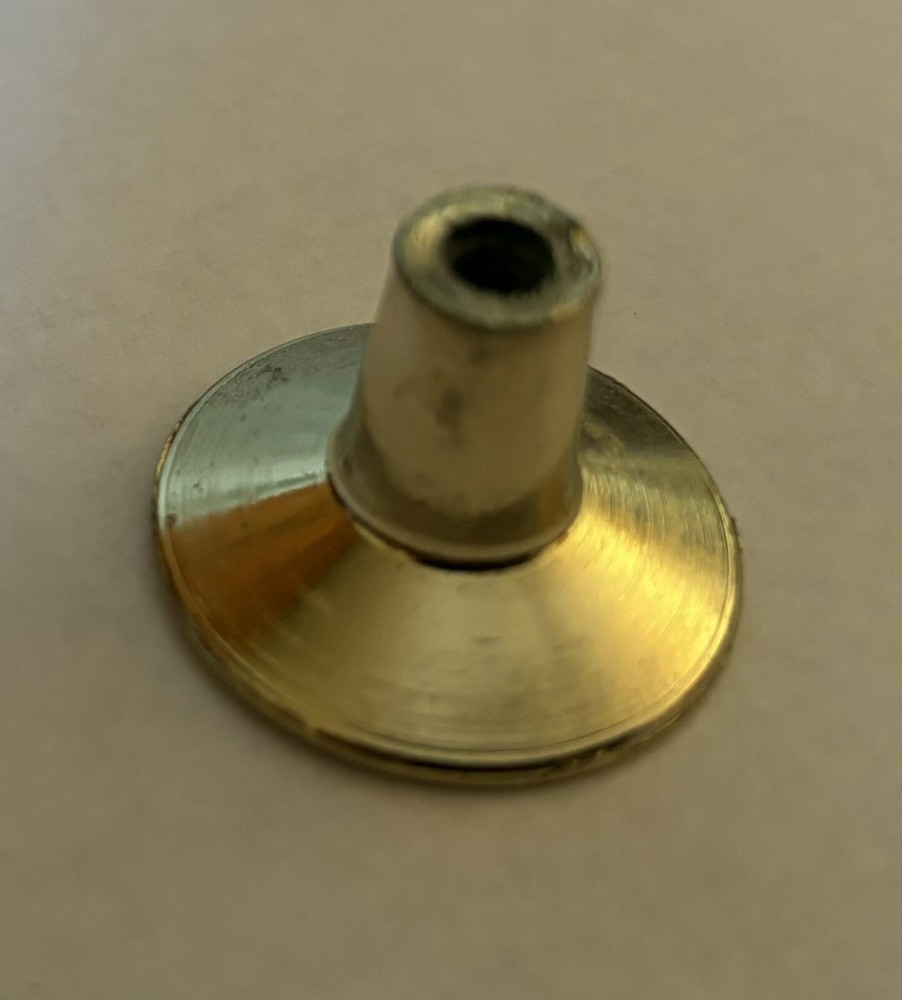 1” BRASS Disc antique hardware Mid Century Modern MCM drawer pull cabinet knob