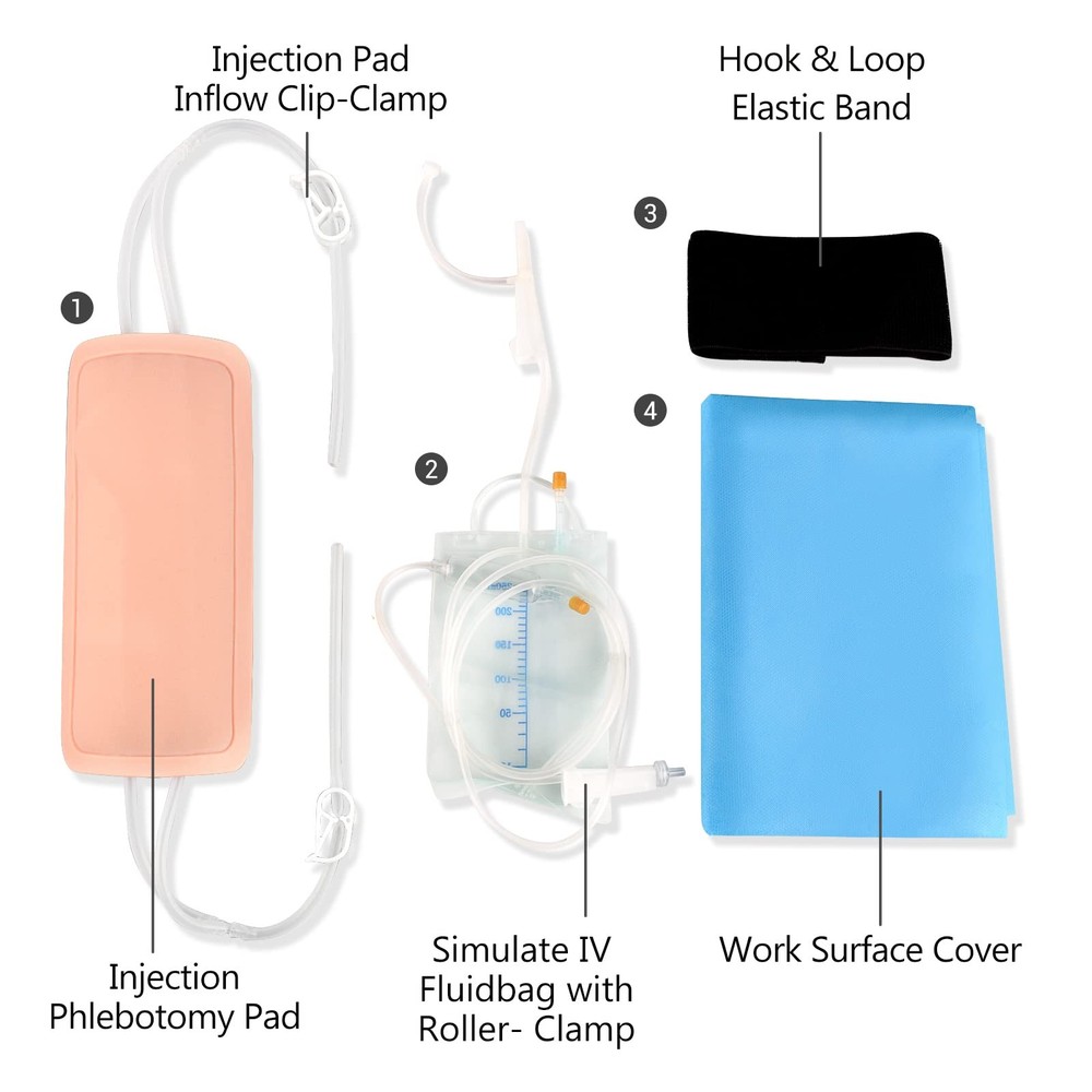 Wearable IV Practice Trainer Kit Phlebotomy & Venipuncture Practice IV Simula...