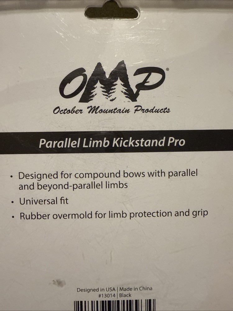 OMP Archery Parallel Limb Kick Stand Pro Bow Stand, Black