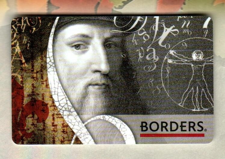 BORDERS Leonardo da Vinci ( 2006 ) Gift Card ( $0 )