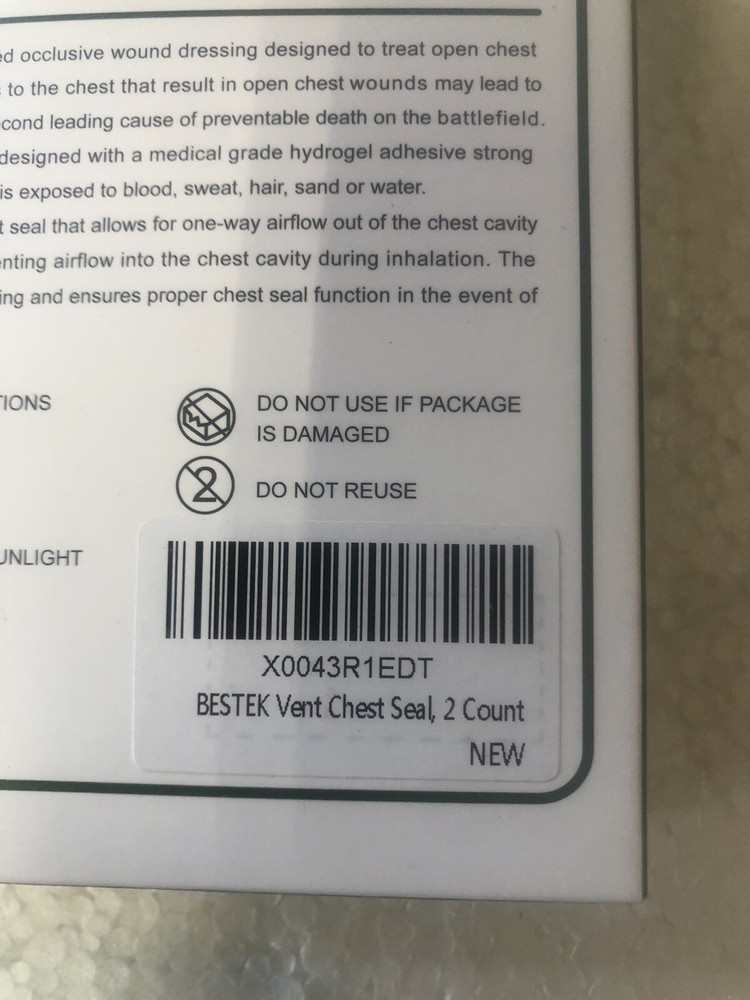 Vented Chest Seal 2 Pack -Bestek