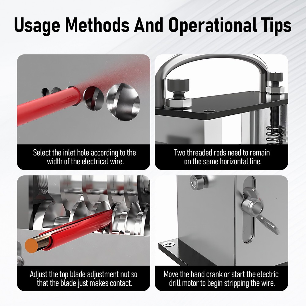 Six-hole Manual Wire Stripper Drill-driven Wire Stripping Tool For 3-17mm