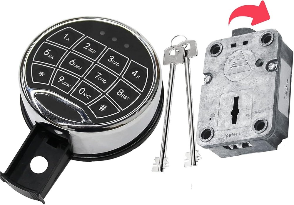 Gun Safe Lock Replacement Digital Electronic Keypad Lock Right Swing Bolt Lock