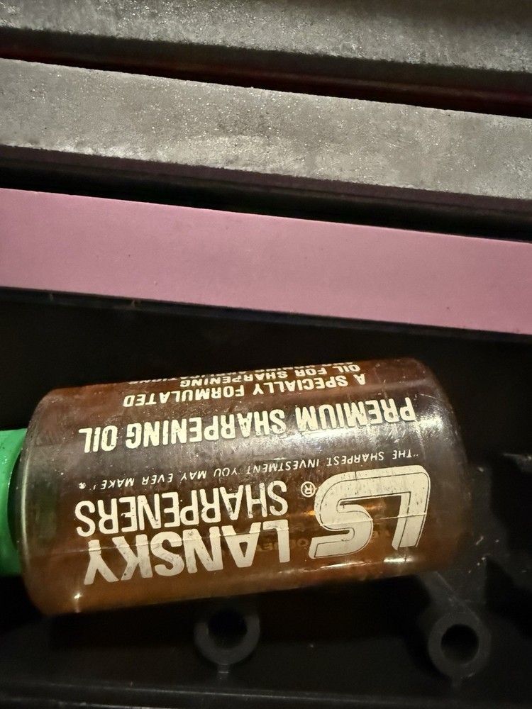 Vintage Lansky Stone Sharpening Kit 1987 Knife Sharpener ￼