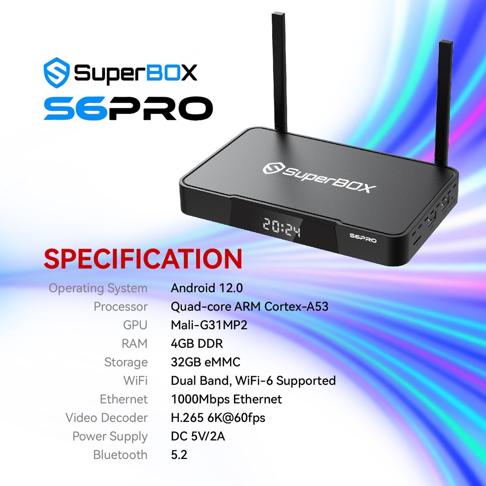 SuperBox S6 Pro BOX - Authorized Distributor - Message To Me Free Ship