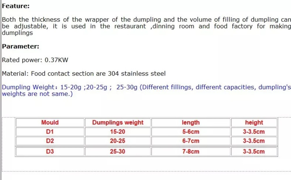 Automatic Dumpling Making Machine Maker 5000pcs/h With D1 Mould (15-20g)