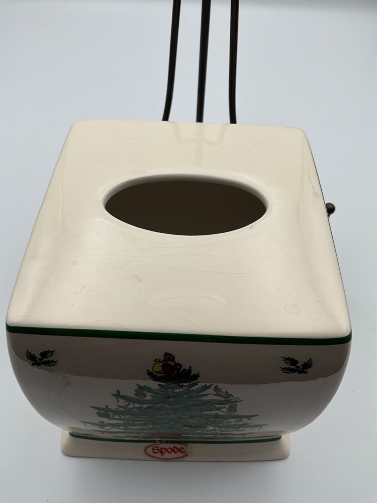 Spode Christmas Tree Tissue Box Cover "AS IS" NEW with Spode Sticker