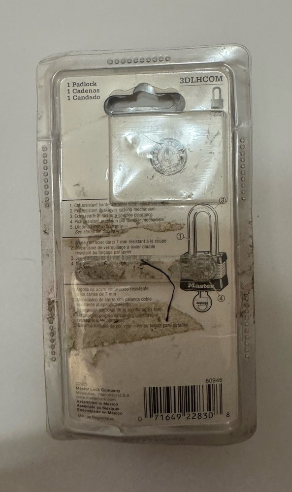Master Lock Commercial Extra Long Shackle 3DLHCOM Padlock
