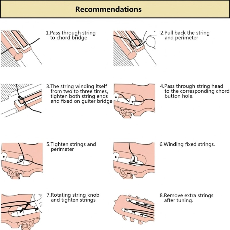 Professional Classical Guitar Bridge Saddles Nut And Strings Replacement Pack