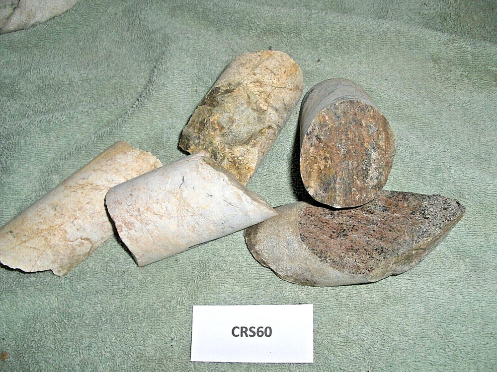 Split Core Samples From Alaska Gold Mine 5 Pieces Drill Core Samples CRS60