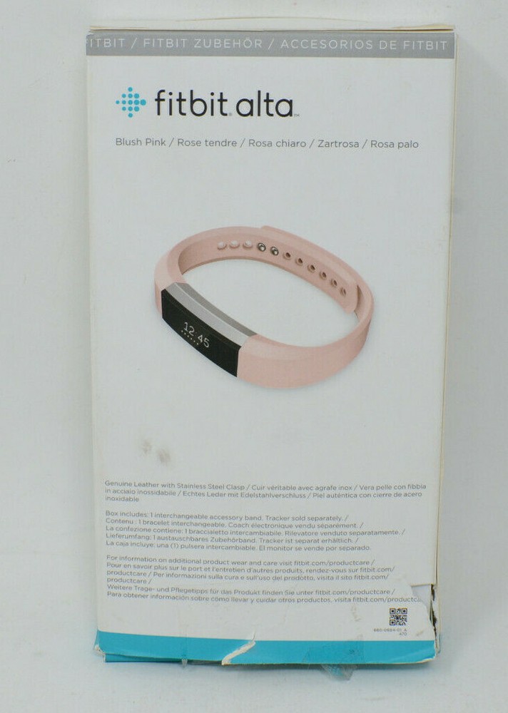 Fitbit Alta Large Leather Band - Blush Pink