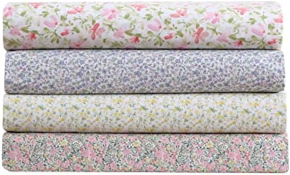 - Queen Bed Sheets, Cotton Percale Bedding Set, Lightweight & Breathable, Dorm E