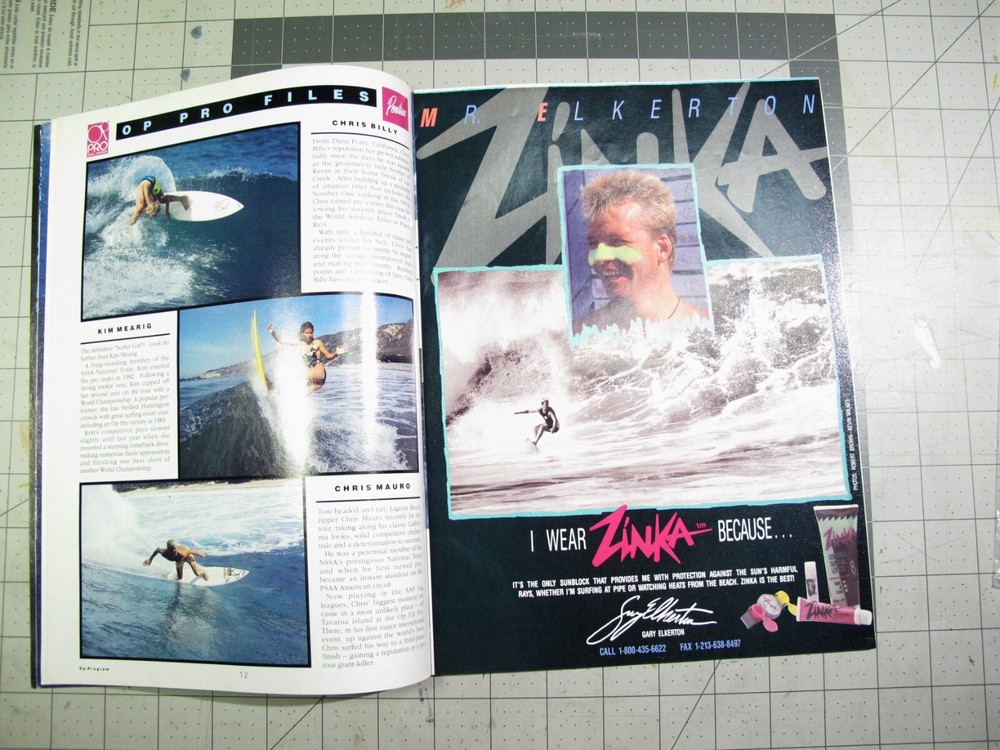 vtg 1980s surf - OP Pro Surf Championship Program 1988