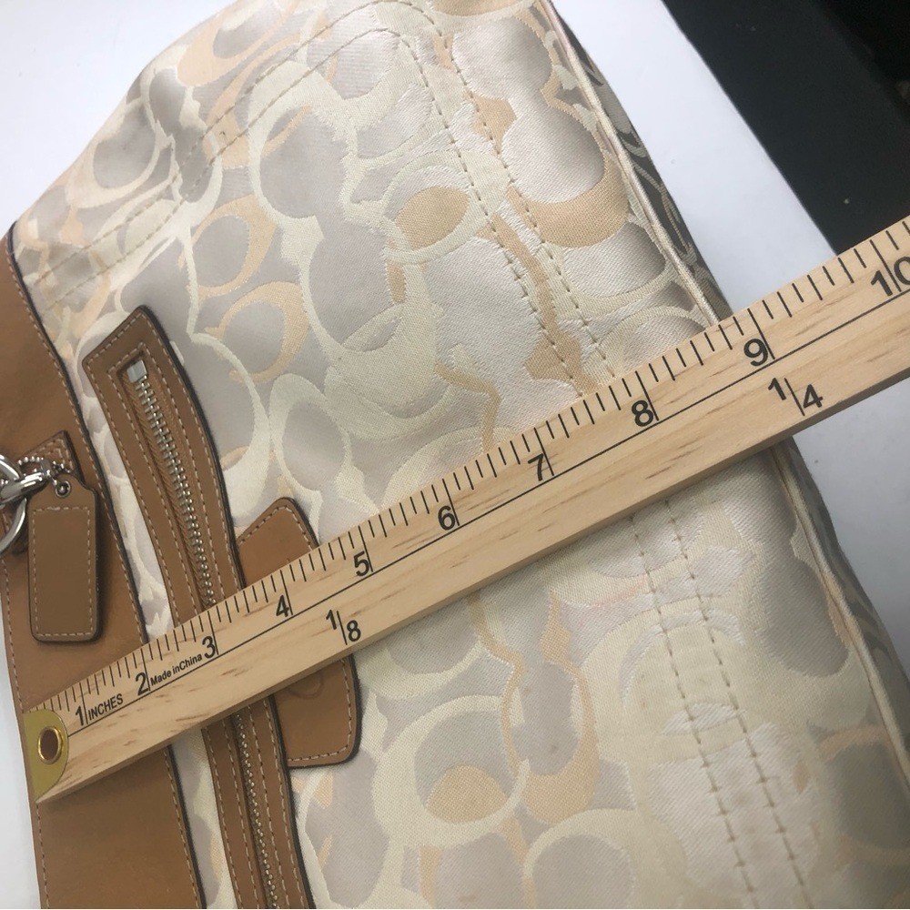 Coach Brown and Cream Shoulder Bag