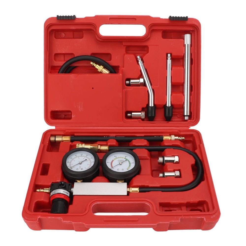 Cylinder Leak Tester, Petrol Engine Compression Dual Gauge Detection Tool for...