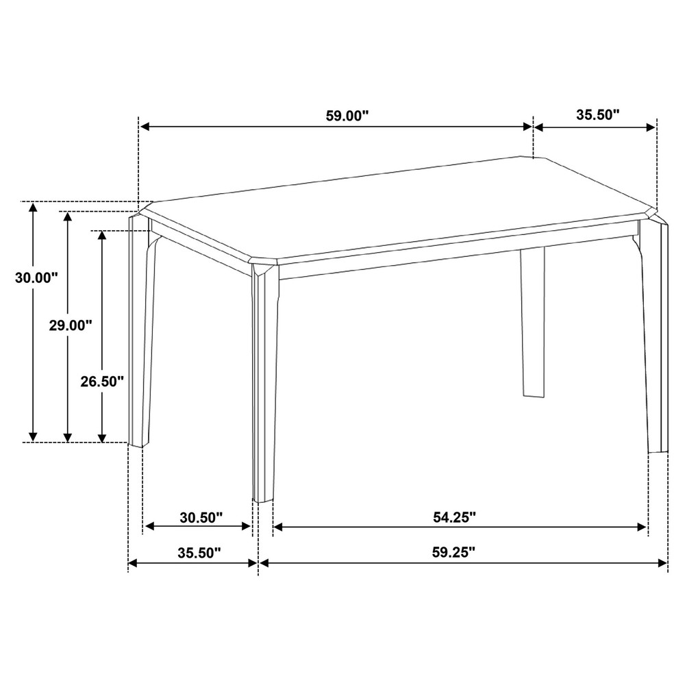 Warren Dark Brown Rectangular Dining Table
