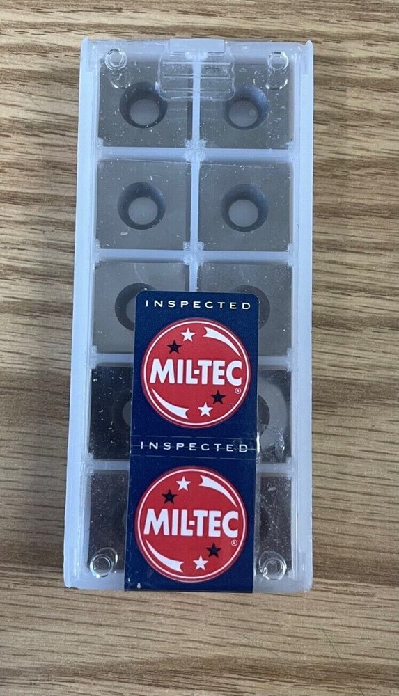 Miltec 10pc S-SS-005-2-0-UC Mil-Tec Square Milling Inserts