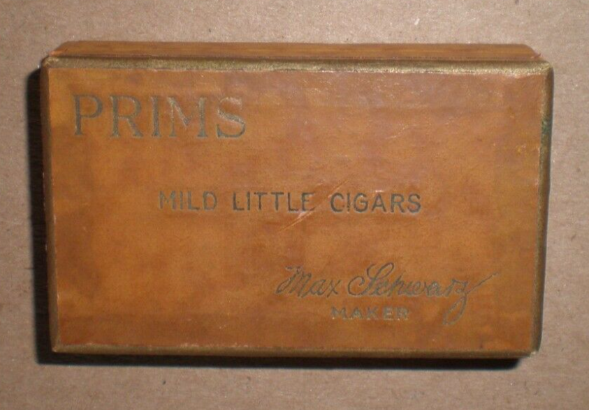 Antique 1926 PRIMS Mild Little Cigars, Mini Box 2"x3"