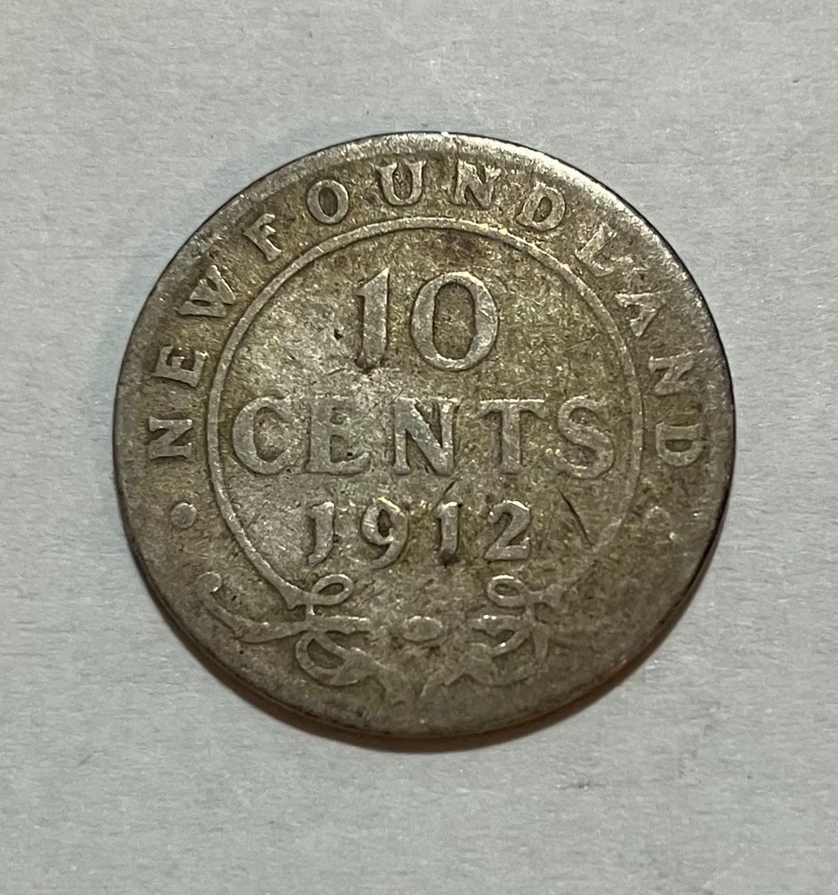 1912 Newfoundland Silver 10 Cents