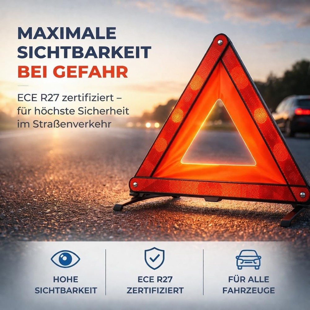 V16 Warning Light IDADA 21020060 Warning Triangle & Breakdown Triangle EU Approval 20...