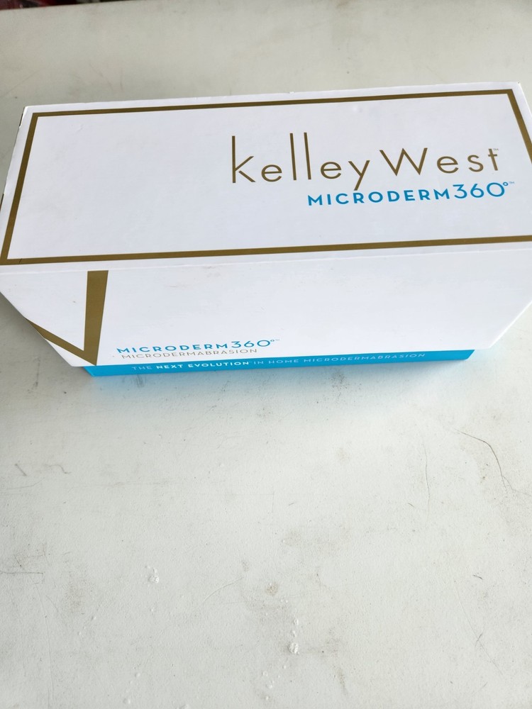 Kelley West Microderm360 Diamond Microdermabrasion Tool Electric White Blue