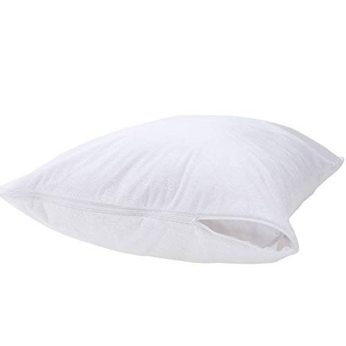 Feather Proof Pillow Protectors King Size with 2 Pack King (20x36) White