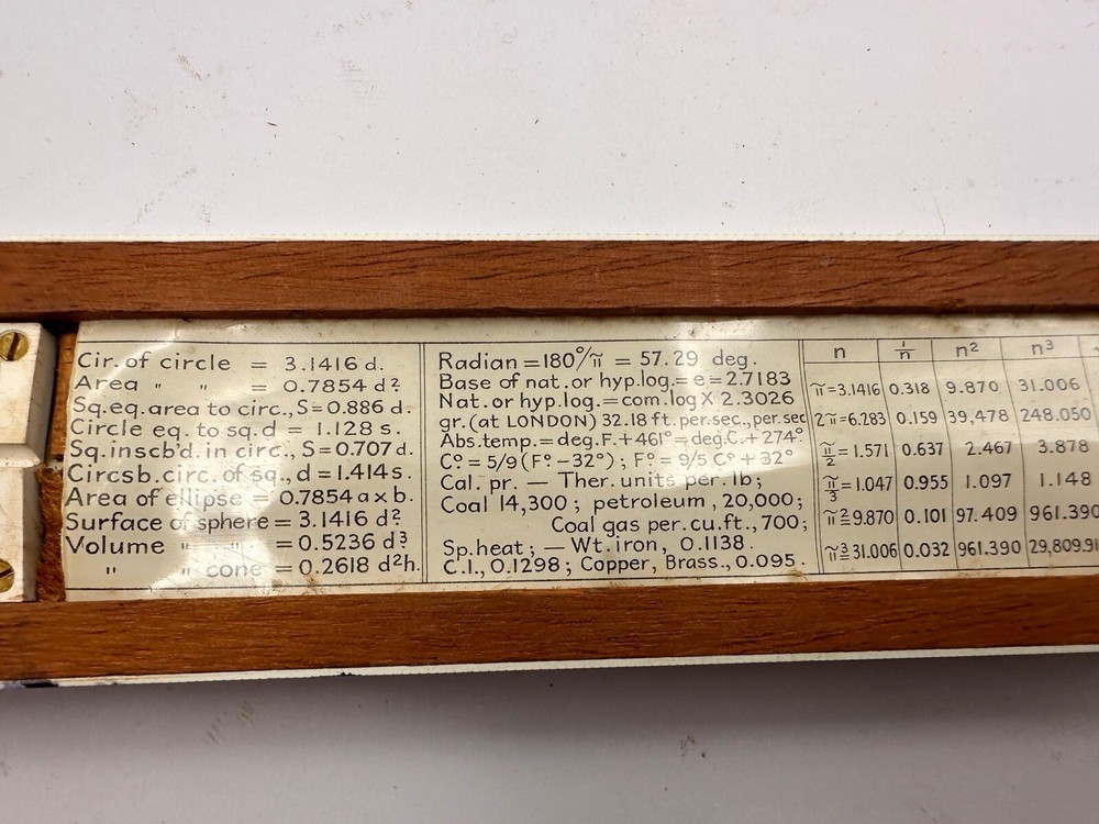 Vintage The Technical Standard Slide Rule Ruler Complete With Box British Made