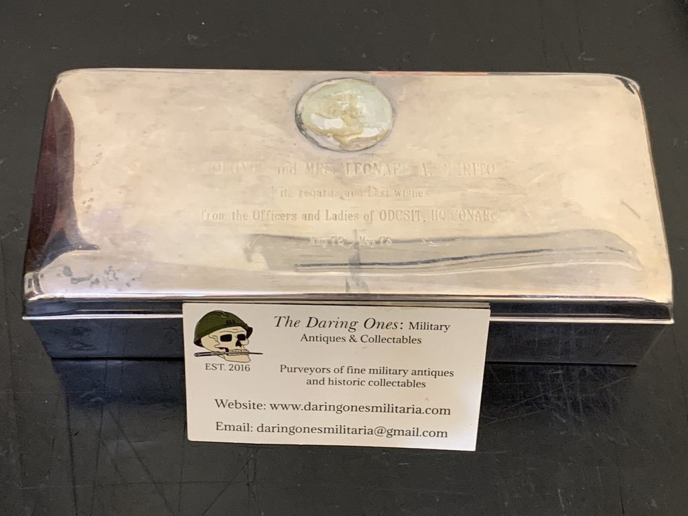 Original Vietnam War Presentation Cigarette Case Name Engraved To Colonel