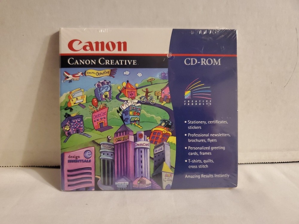 Vintage 1996 Canon Creative CD ROM For Windows Stationery