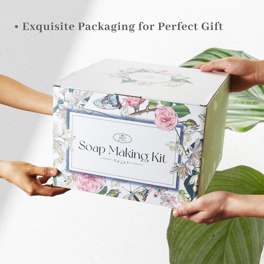 Soap Making Kit Including Soap Melter, 2lbs Soap Base, Silicone Molds & Scrap...