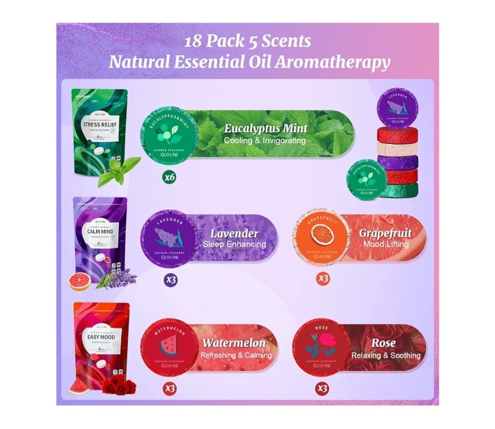 Organic & Plant Based Shower Steamers Aromatherapy